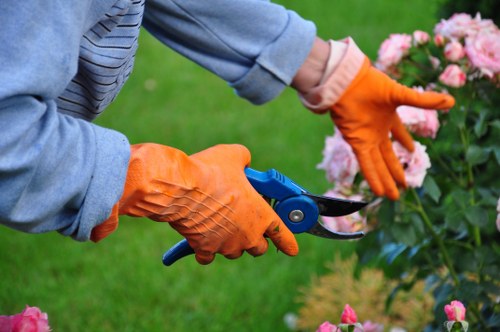 Team following safe work procedures on a landscaping project